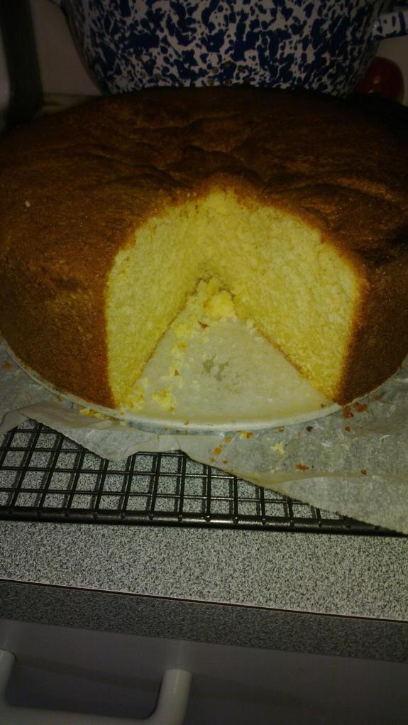 Zachie's first attempt at Joyce's Lemon Cake